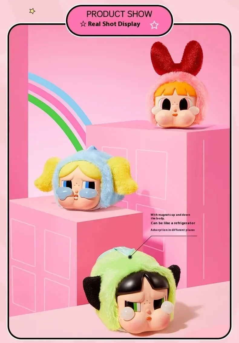 CRYBABY × Powerpuff Girls Series-Vinyl
Face Plush Blind Box