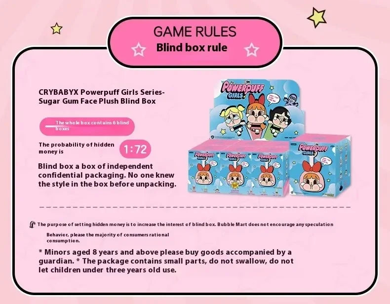 CRYBABY × Powerpuff Girls Series-Vinyl
Face Plush Blind Box