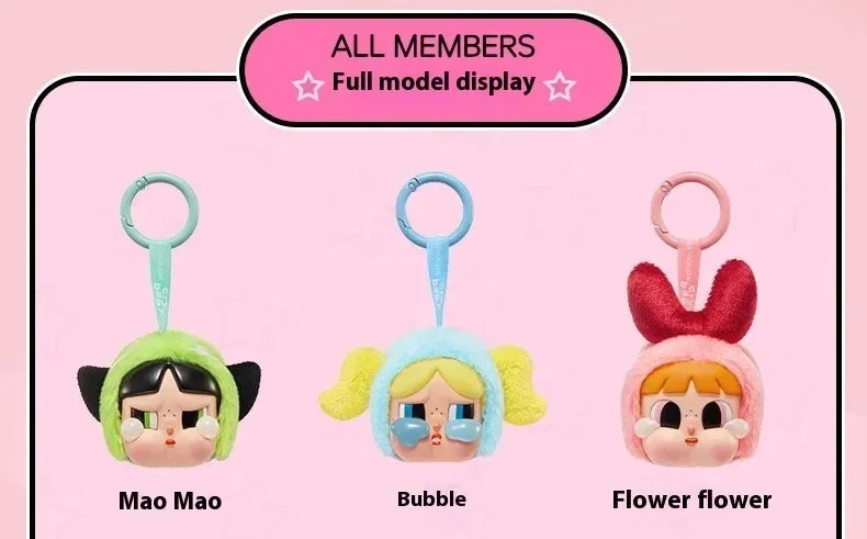 CRYBABY × Powerpuff Girls Series-Vinyl
Face Plush Blind Box